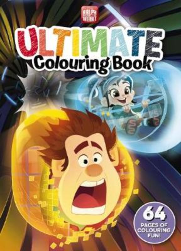 Colouring book featuring Ralph and Vanellope with 64 pages of fun activities for creative children.