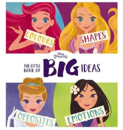 Colorful hardback book teaching young readers about shapes and emotions through Disney characters and enchanting illustrations.