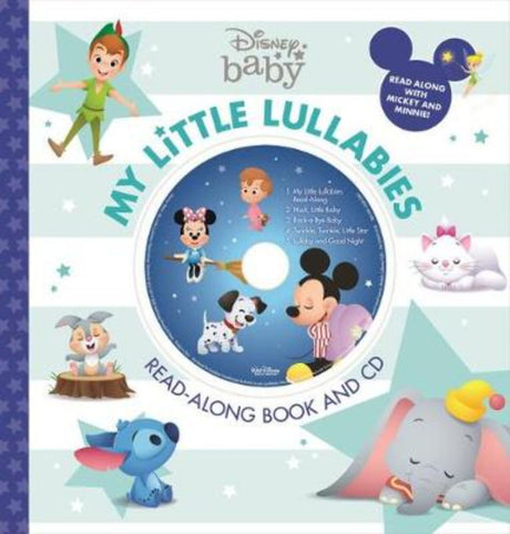 Enchanting read-along book and CD set for babies featuring classic Disney lullabies and beautiful illustrations.