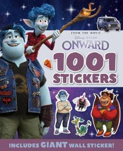 Vibrant 'Onward: 1001 Stickers' book featuring character stickers, puzzles, and activities for creative fun.