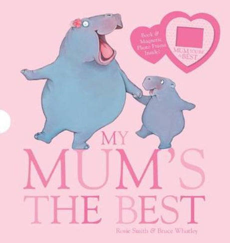 Hardback slipcase book celebrating mothers, featuring charming animal illustrations and a heart-shaped photo frame.