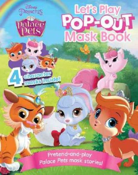 Vibrant children's activity book featuring pop-out masks of Palace Pets for imaginative storytelling and roleplay.