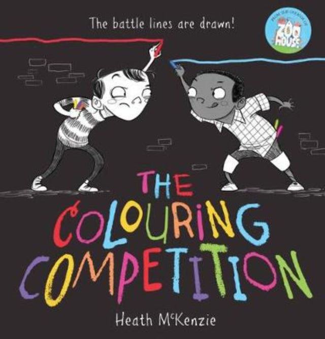 Hardback picture book featuring Oscar and Henry in a colorful competition, inspiring creativity and artistic expression for children.