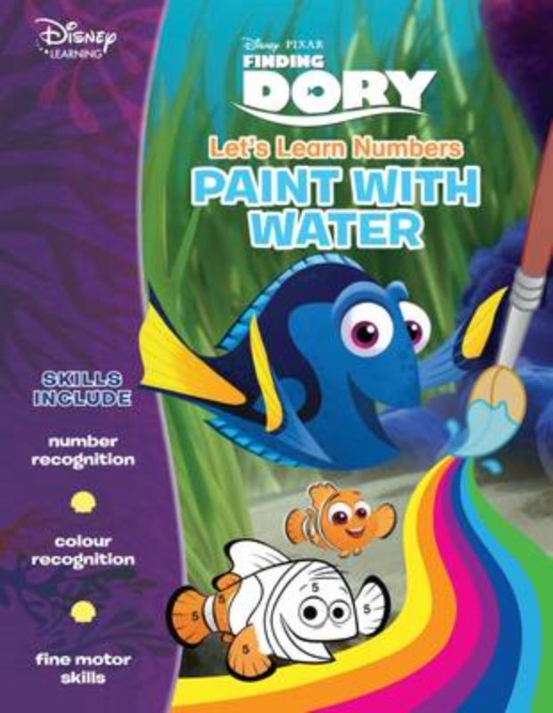 Kids paint and learn numbers with Finding Dory characters in this interactive, mess-free activity book.