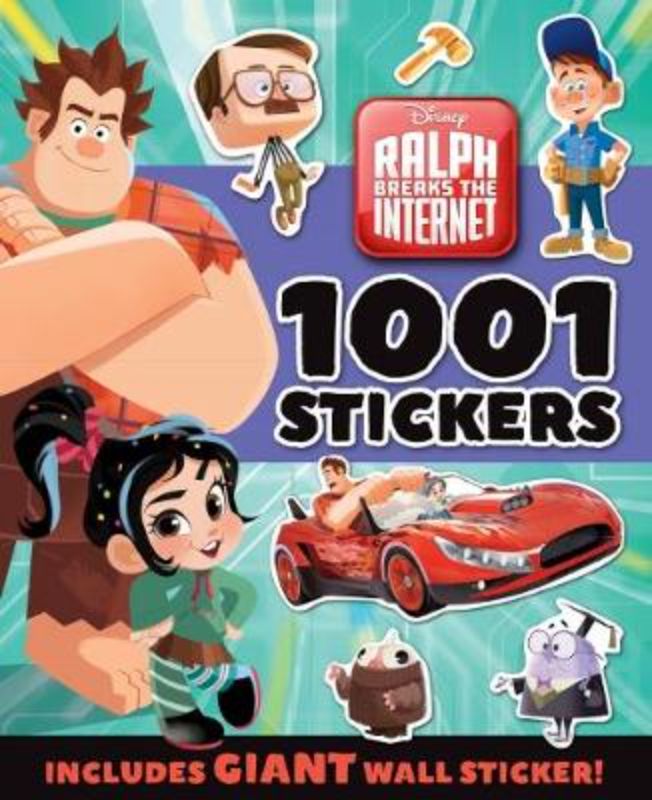 Activity book featuring over 1000 colorful stickers inspired by Disney's 'Ralph Breaks the Internet' for kids' creative fun.