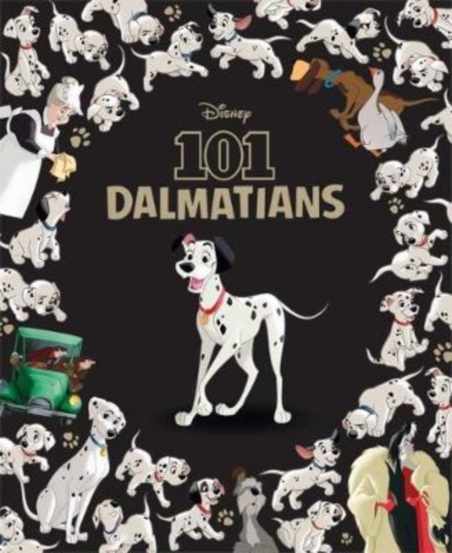 Hardcover picture book '101 Dalmatians' featuring vibrant illustrations and a thrilling rescue adventure for families.