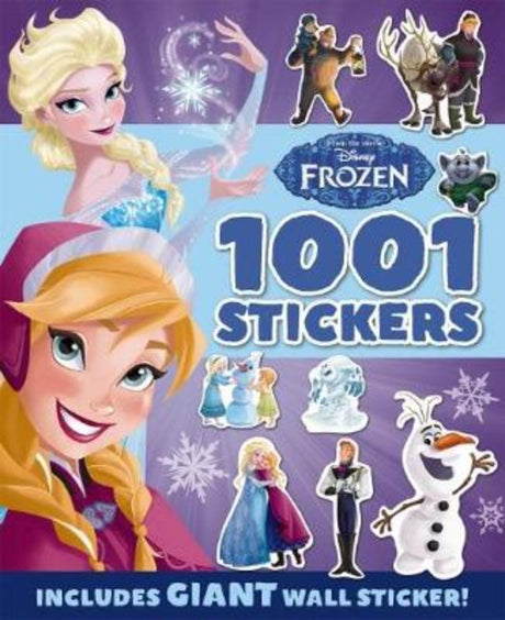 Colorful Frozen sticker book featuring over 1001 stickers of beloved characters, perfect for creative activities and decoration.