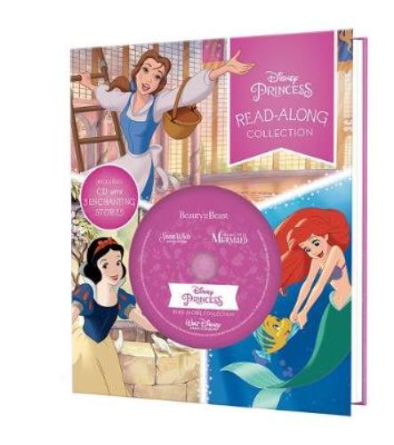 Disney Princess Read-Along Collection features 128 illustrated pages and a CD for interactive storytelling adventures.