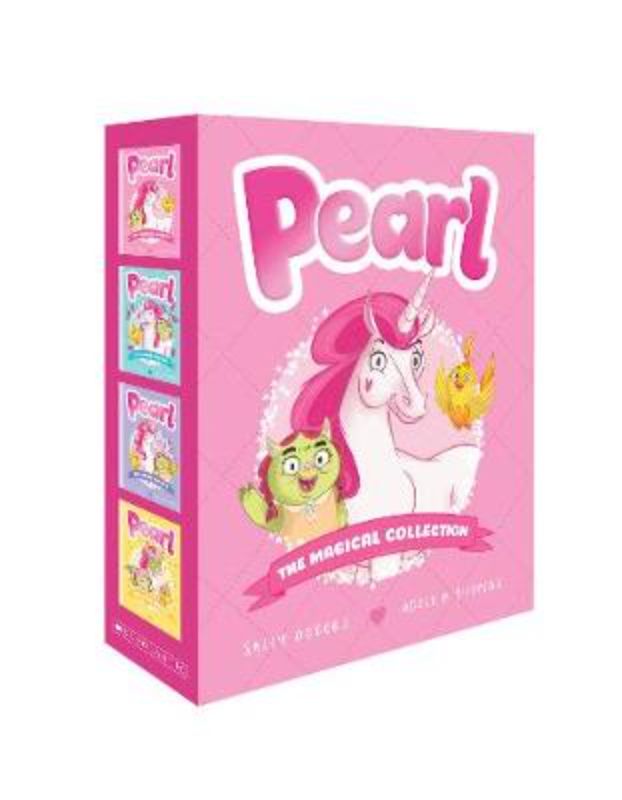 Boxed set of 'Pearl: the Magical Collection' featuring a unicorn's enchanting adventures of friendship and self-discovery.