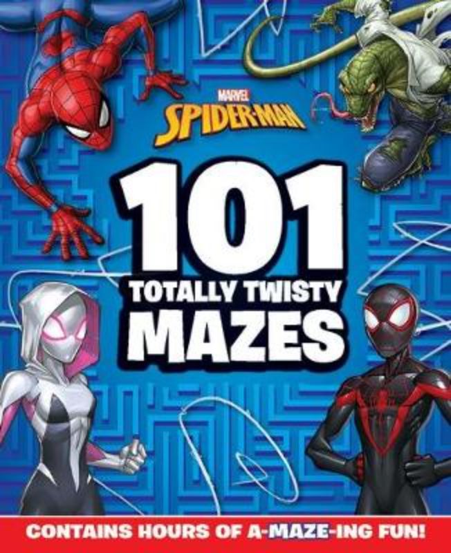 Exciting maze book featuring Spider-Man and Ghost-Spider, perfect for kids to enhance problem-solving skills.