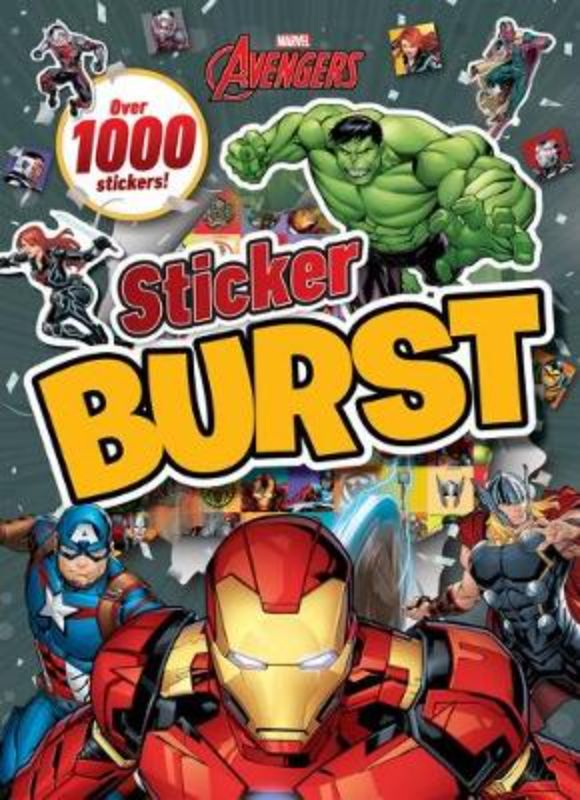 Vibrant Avengers sticker book with 1000+ stickers and 40 activities for imaginative play and fun adventures.