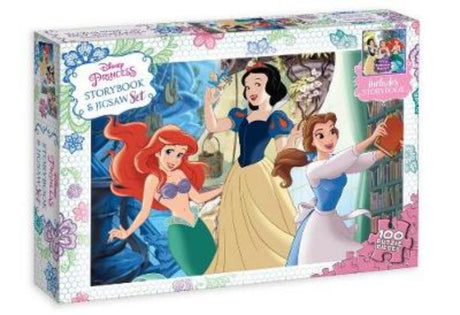 Disney Princess: Storybook and Jigsaw Set featuring a captivating storybook and engaging puzzle for imaginative play.