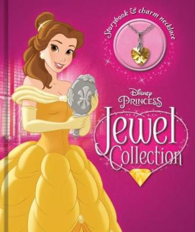 Hardback picture book featuring Beauty and the Beast stories with a heart-shaped necklace die-cut cover, perfect for gifts.