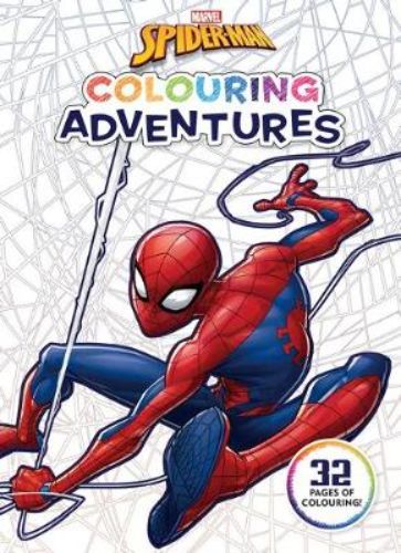 32-page Spider-Man colouring book for kids featuring vibrant illustrations and beloved characters from the Marvel universe.