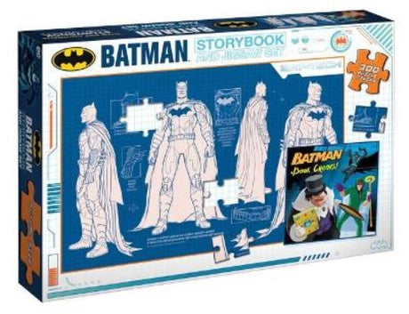 Batman Storybook and Jigsaw Set features a captivating story and a 100-piece puzzle for young superhero fans.