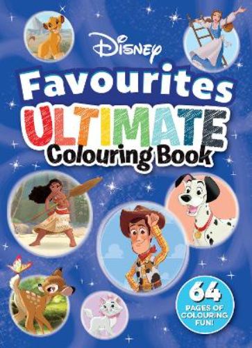 Disney Favourites: Ultimate Colouring Book featuring beloved characters for creative fun in 64 beautifully illustrated pages.