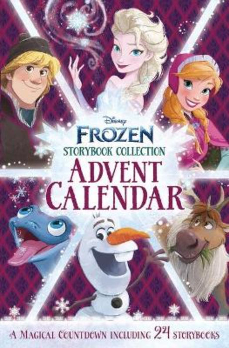 Frozen Storybook Collection Advent Calendar with 24 mini-stories featuring Anna and Elsa for holiday countdown fun.