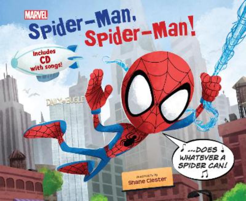 Spider-Man: Book and CD featuring vibrant illustrations, captivating story, and audio for an engaging reading experience.