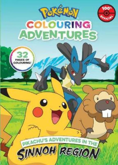 Coloring book featuring Pikachu and Sinnoh Pokémon for creative adventures and artistic expression.