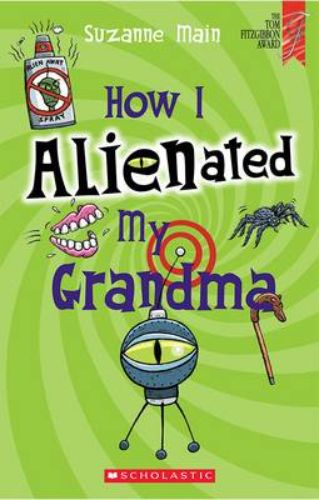 Colorful cover of 'How I Alienated My Grandma', featuring Michael and his whimsical, lizard-transformed Grandma in a garden setting.