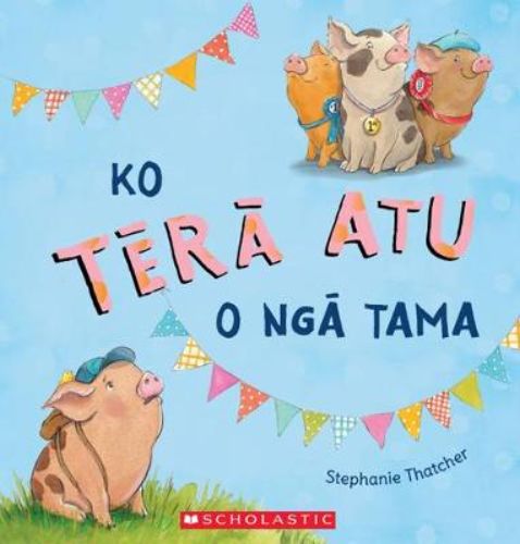 Colorful cover of 'Tera Atu O Nga Tama, Ko,' featuring Bertie exploring themes of identity and kindness for children.