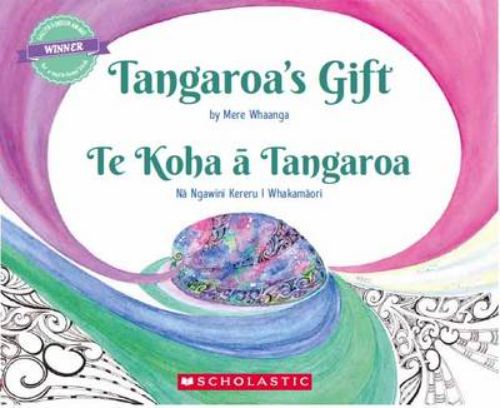 Illustrated cover of 'Tangaroa's Gift' featuring Paua and his vibrant shell, embodying M?ori culture and themes of self-acceptance.