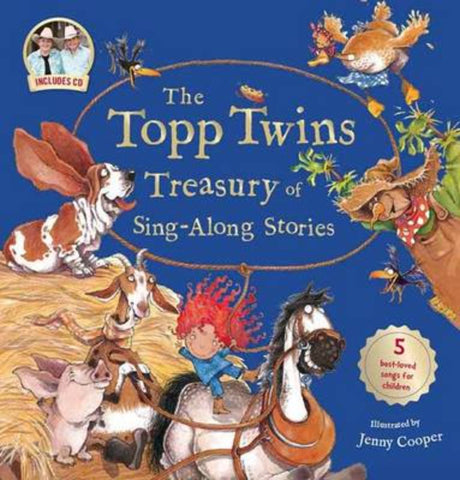 The Topp Twins Treasury of Sing-Along Stories: a book with CD featuring engaging stories and music for family fun.