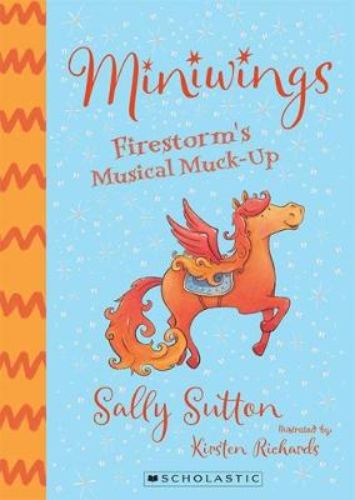 Colorful cover of Firestorm's Musical Muck-Up featuring whimsical winged toy horses causing mischief in an orchestra setting.