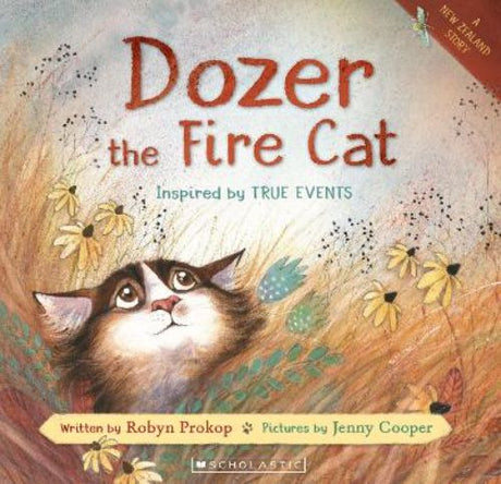 Illustrated paperback about Dozer, a cat's adventures during the 2019 Pigeon Valley fire, promoting resilience and bravery.