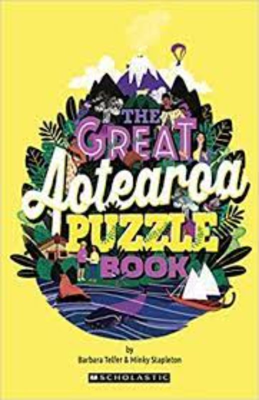 Engaging activity book featuring puzzles celebrating New Zealand's culture, landscapes, and history for all ages.