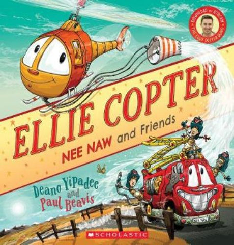 Children's book featuring Ellie Copter on a rescue adventure with Nee Naw and two goats, ideal for preschoolers.