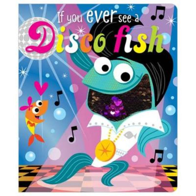 Colorful board book for toddlers featuring a playful disco fish that changes colors with a touch, fostering imagination.