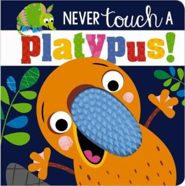 Interactive board book for toddlers featuring vibrant illustrations and touch-and-feel elements of unique animals.