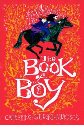 Cover of 'The Book of Boy', depicting a medieval adventure with a hunchbacked goatherd and a mysterious pilgrim.