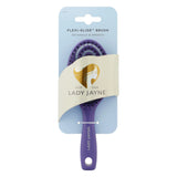 Purse-sized Lady Jayne Flexi-Glide Brush with flexible bristles for gentle detangling and comfort for all hair types.