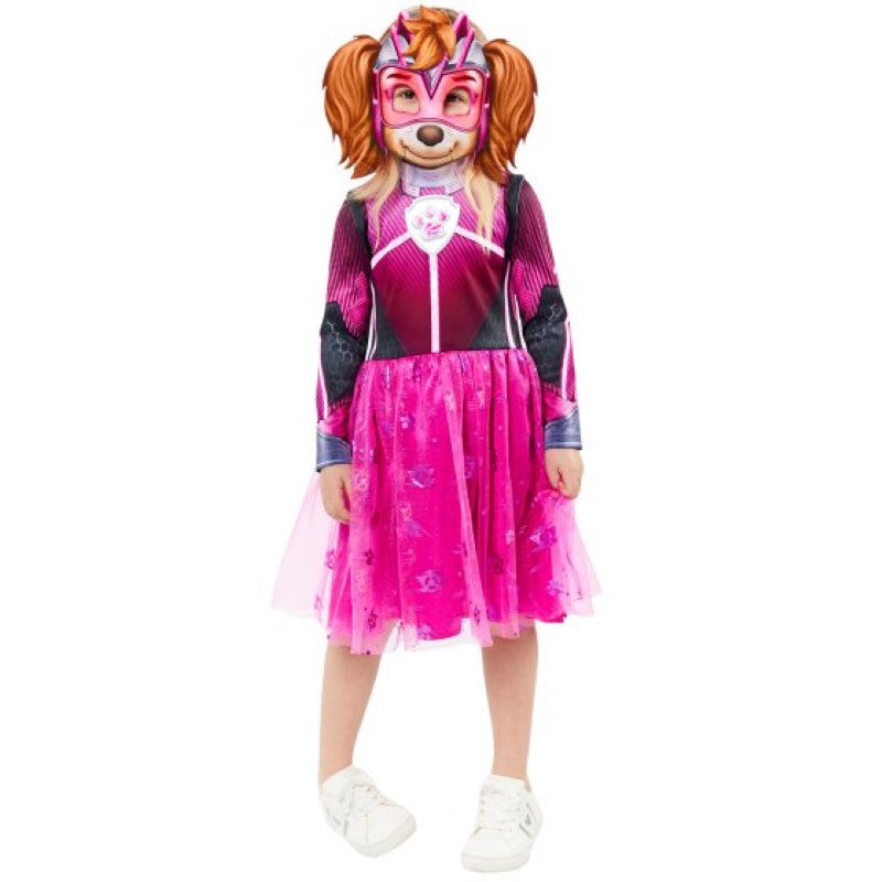 Vibrant Skye costume for ages 3-4, perfect for imaginative play and themed events, inspired by Paw Patrol: The Mighty Movie.