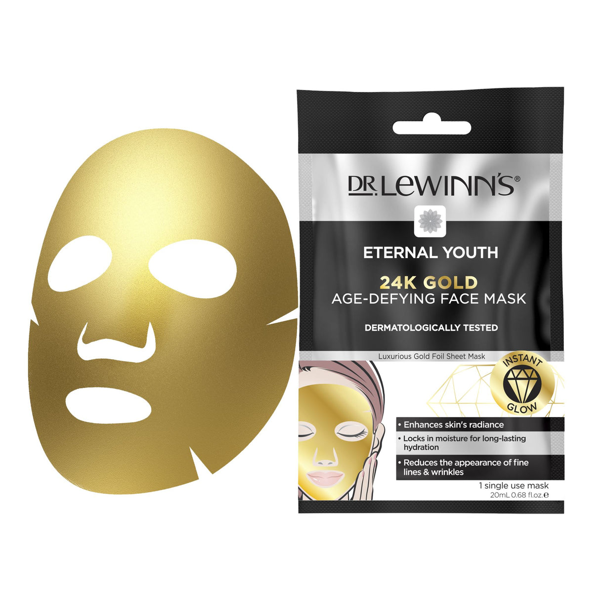 Dr. LeWinn's Eternal Youth 24K Gold Age-Defying Face Mask 1 pack