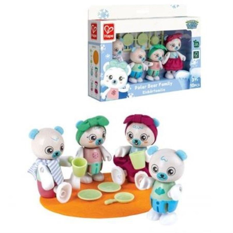 Polar Bear Family - Hape Green Planet