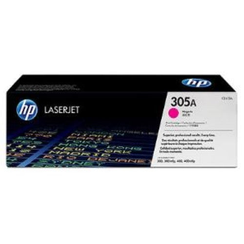 HP 305A (CE413A) Magenta LaserJet Toner Cartridge - Original, 2600 Pages, Compatible with Pro Series