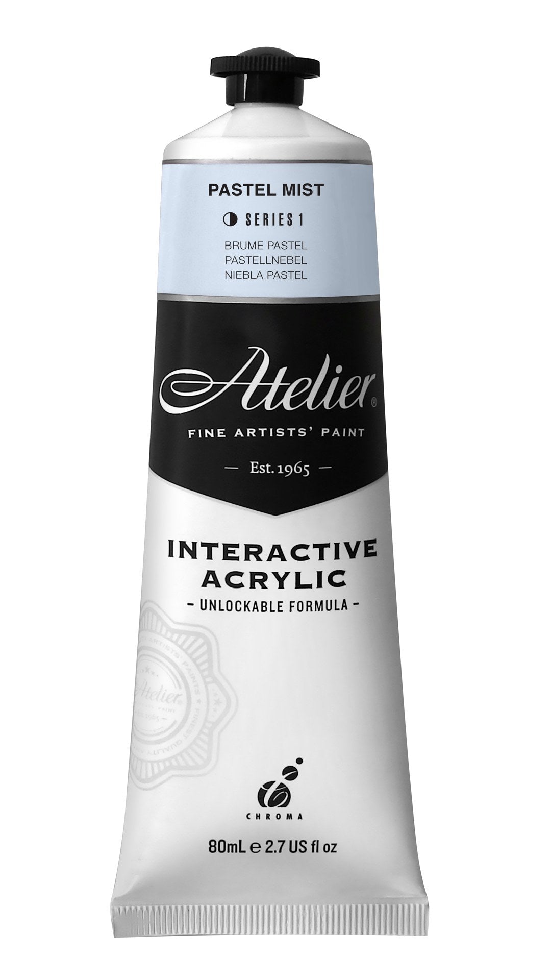 ATELIER 80ml PASTEL MIST acrylic paint for vibrant pastel artworks, features extended open time and smooth application.