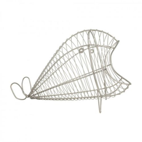 Colorful wire basket shaped like a whale, perfect for organizing and promoting ocean conservation awareness.