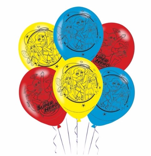 Super Hero Girls Latex Balloons 30cm - Pack of 6
