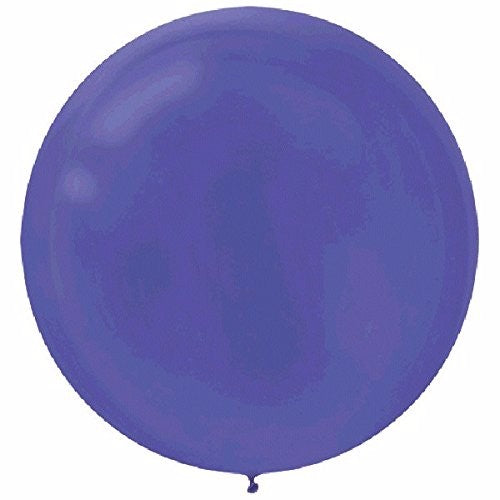 Pack of 4 vibrant 60cm purple round balloons, perfect for celebrations and versatile decoration options.