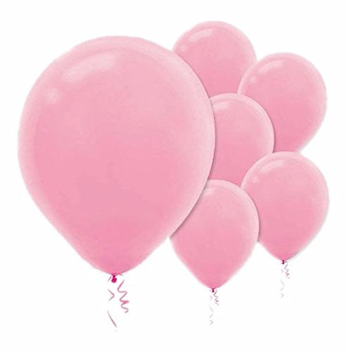 Vibrant 12cm pink latex balloons, pack of 50, perfect for celebrations and easy to inflate for any occasion.