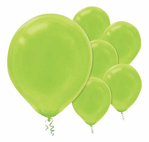 Vibrant 12cm kiwi lime latex balloons in a 50-pack, perfect for colorful party decorations and celebrations.