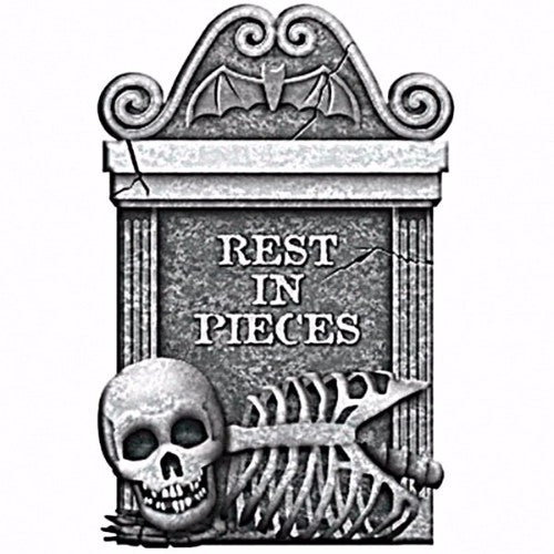 Tombstone Rest in Pieces -  Grey Foam