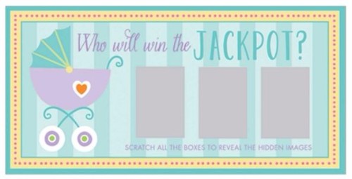 Game Baby Shower Scratch Off Cards Scratch to Win - Pack of 12