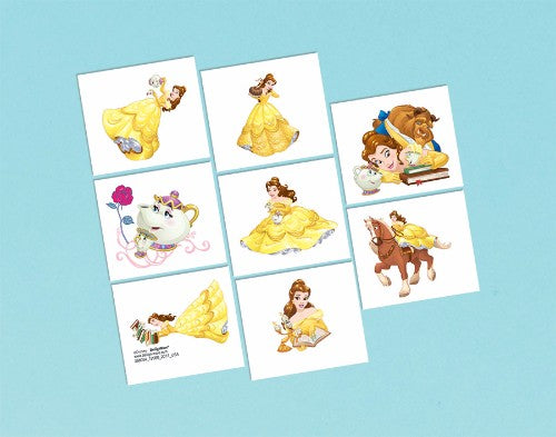 Beauty & The Beast Tattoos - Pack of 8