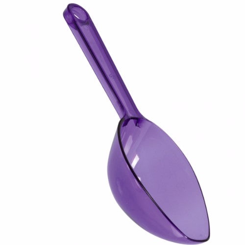 16cm purple plastic scoop, durable and versatile for scooping, serving, and measuring in the kitchen.