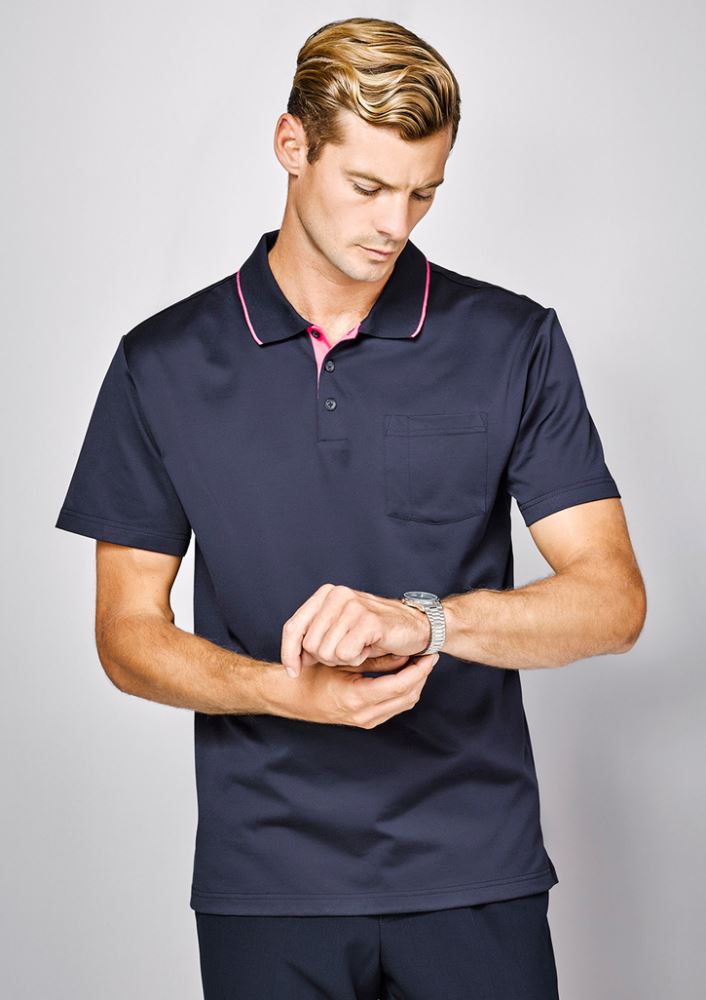 Advatex Mens Swindon Polo - Navy/Melon - XS - Biz Collection